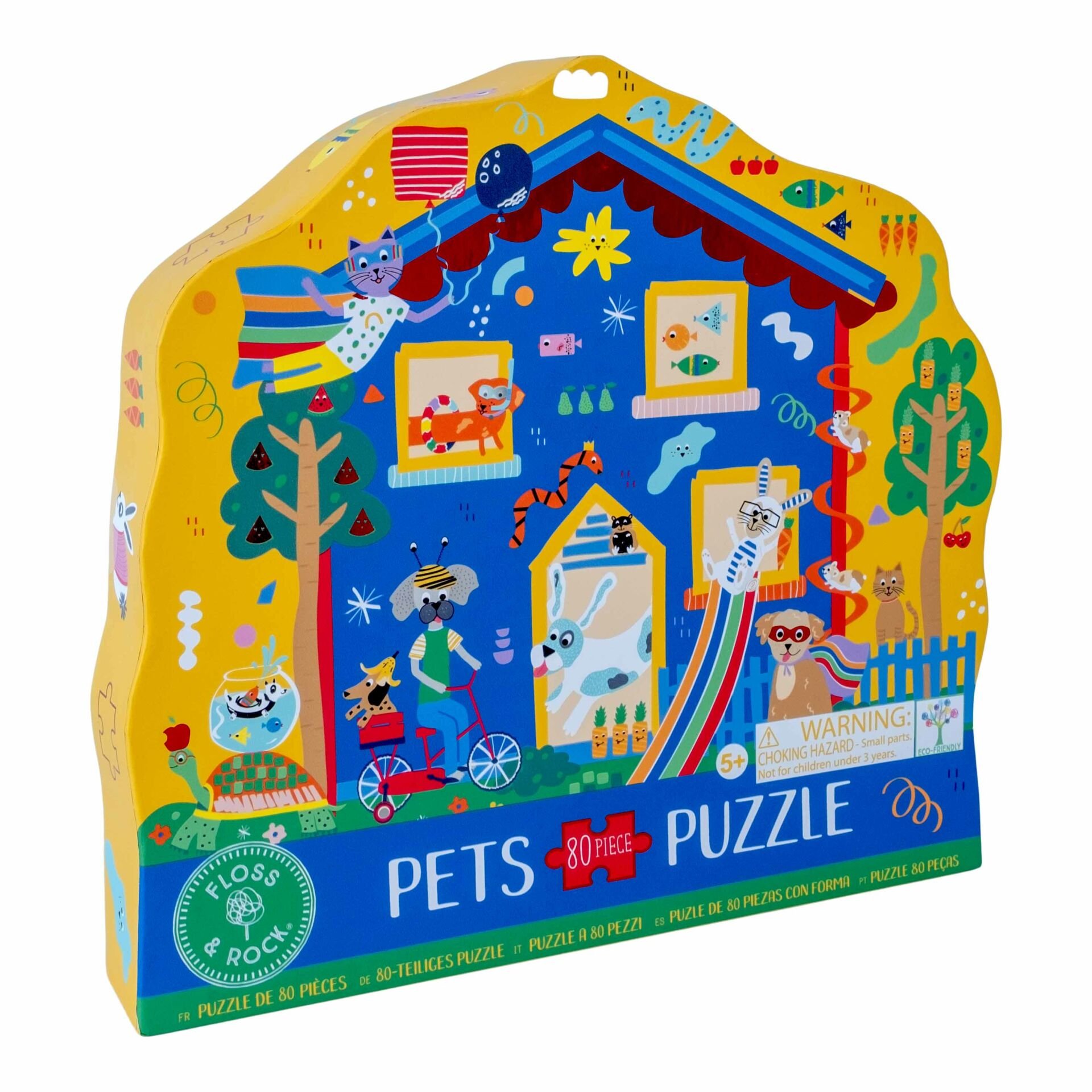 Floss & Rock Shaped Puzzle // Pets (80 Parça)