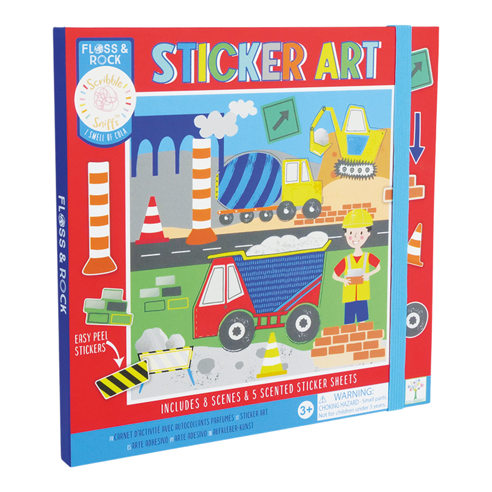Floss & Rock Kokulu Sticker Aktivite Kitabı // Construction