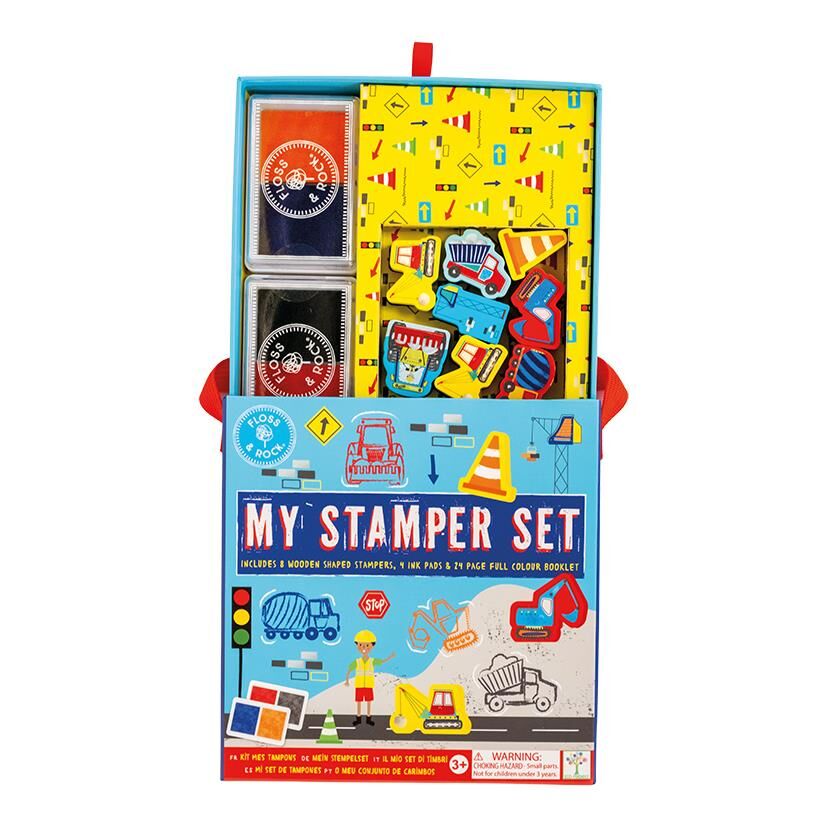 Floss & Rock Stamper Ahşap Baskı Seti // Construction