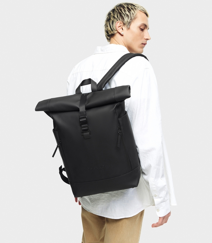 Gaston Luga Rullen Laptop B&ouml;lmeli Sırt &Ccedil;antası (13 inch) // Siyah