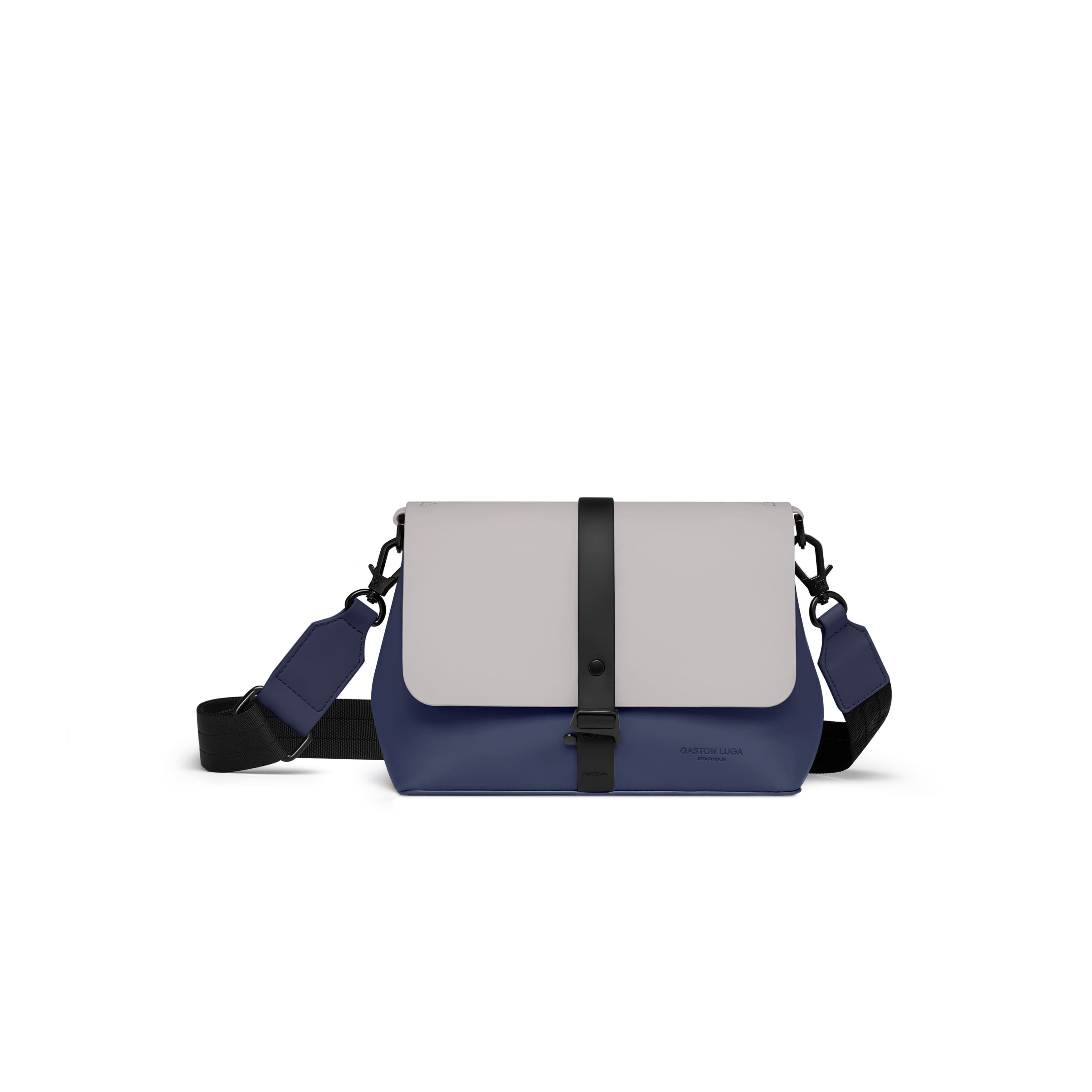 Gaston Luga Spl&auml;sh Crossbody Bag // Dark Blue - Taupe