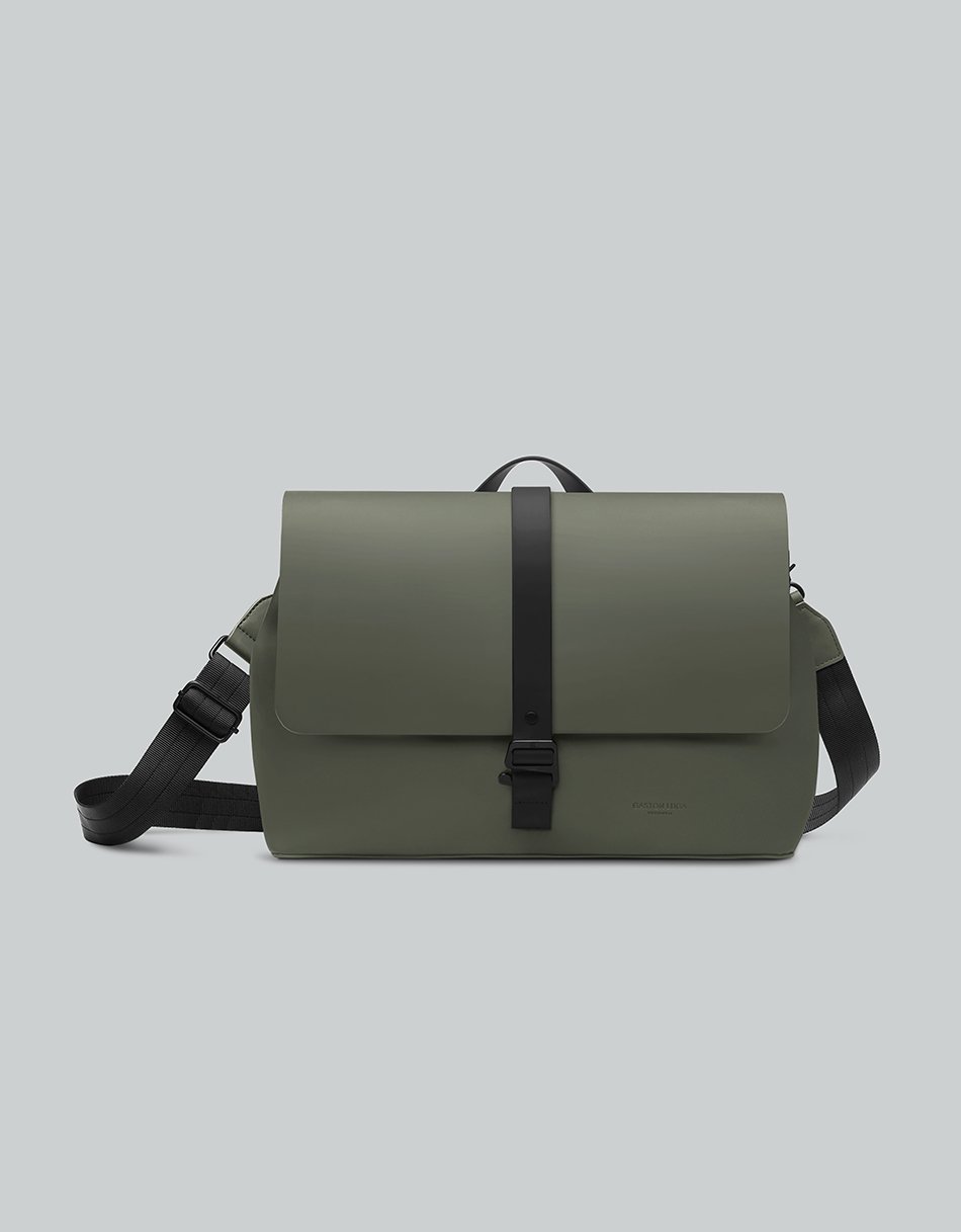 Gaston Luga Splash Crossbody Large 14" &Ccedil;anta - Zeytin Yeşili
