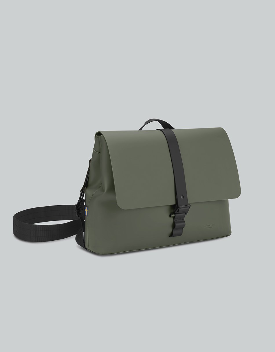 Gaston Luga Splash Crossbody Large 14" &Ccedil;anta - Zeytin Yeşili