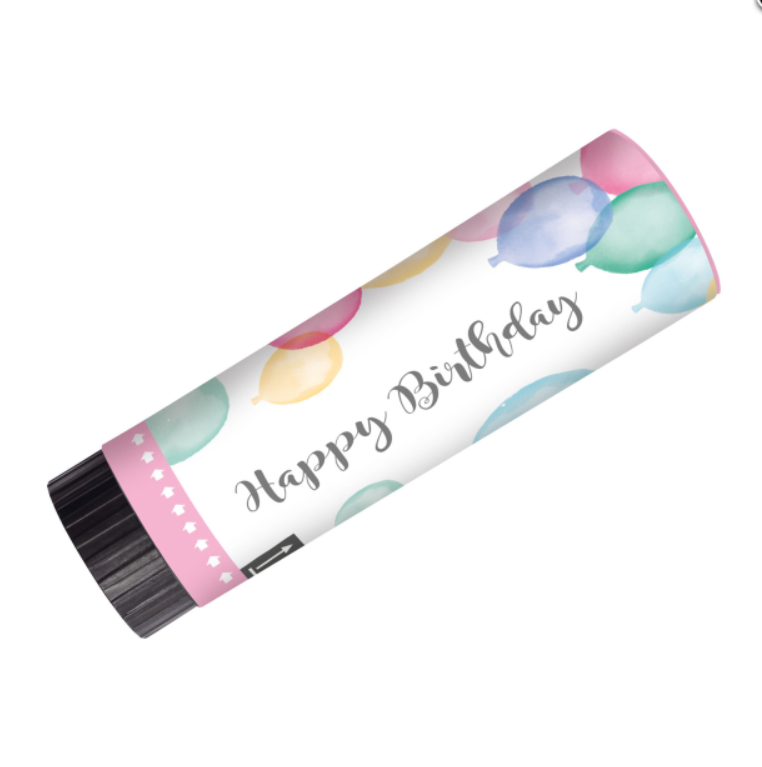 Ginger Ray 2 Parti Popper - Mutlu Yıllar Pastel Plastik / Kağıt 15 cm