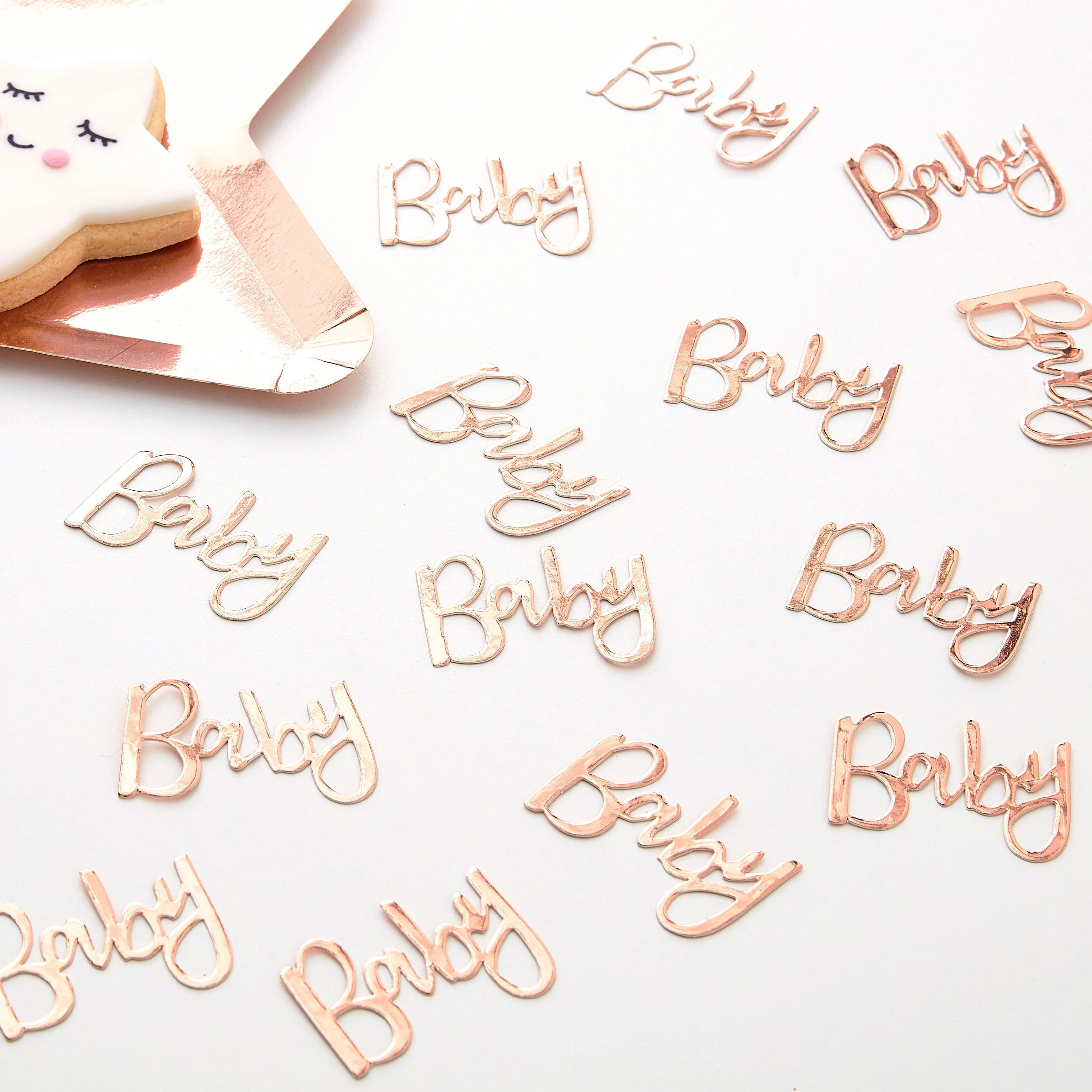 Ginger Ray Baby Shower Konfeti // Rose Gold