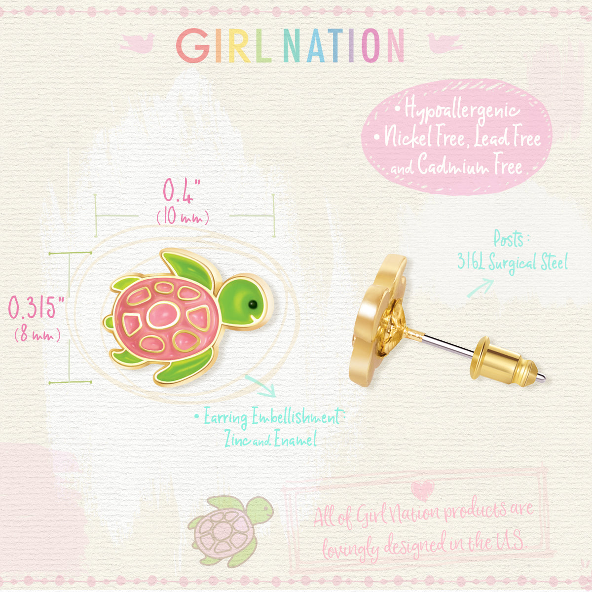 Girl Nation Cutie K&uuml;pe // Turtley Awesome