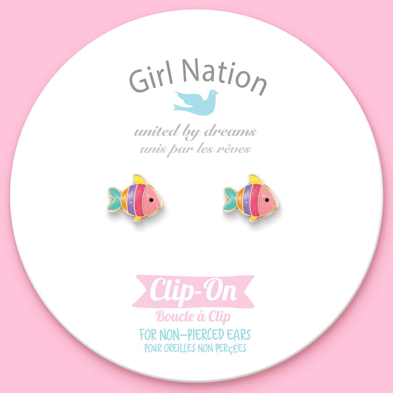 Girl Nation Clip On Klipsli Küpe // Rainbow Fish