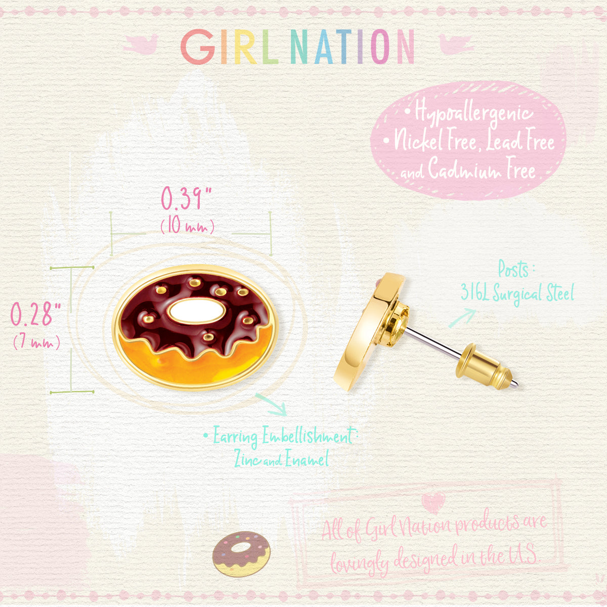 Girl Nation Cutie K&uuml;pe // Yummy Donut