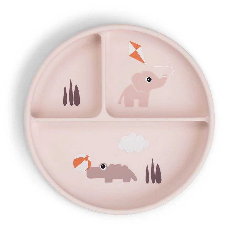 Done by Deer Vakumlu B&ouml;lmeli Silikon Tabak // Playground - Pembe