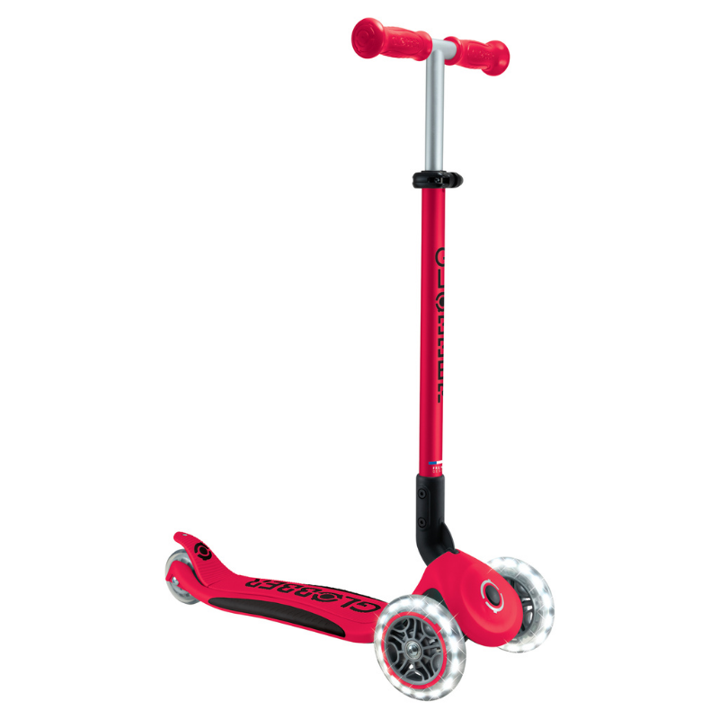 Globber Elite Deluxe Işıklı Scooter // Kırmızı