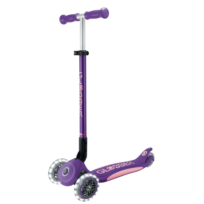 Globber Elite Deluxe Işıklı Scooter // Koyu Mor