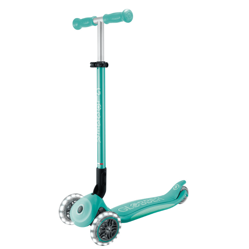 Globber Elite Deluxe Işıklı Scooter // Koyu Mint