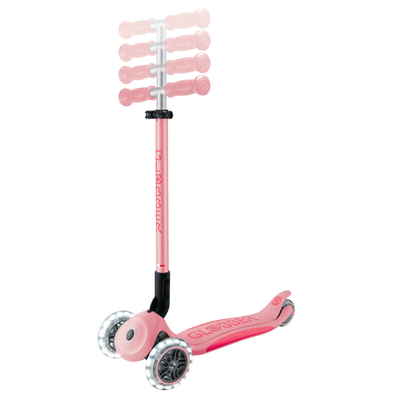 Globber Elite Deluxe Işıklı Scooter // Pastel Pembe