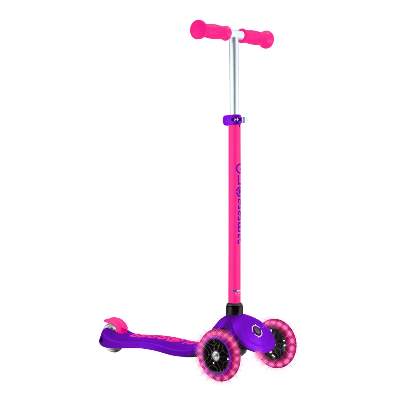 Globber Primo Plus Işıklı Scooter // Neon Pembe