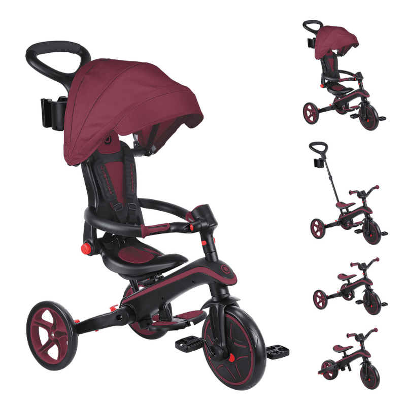 Globber Explorer 4in1 Katlanabilir Bisiklet // Bordo