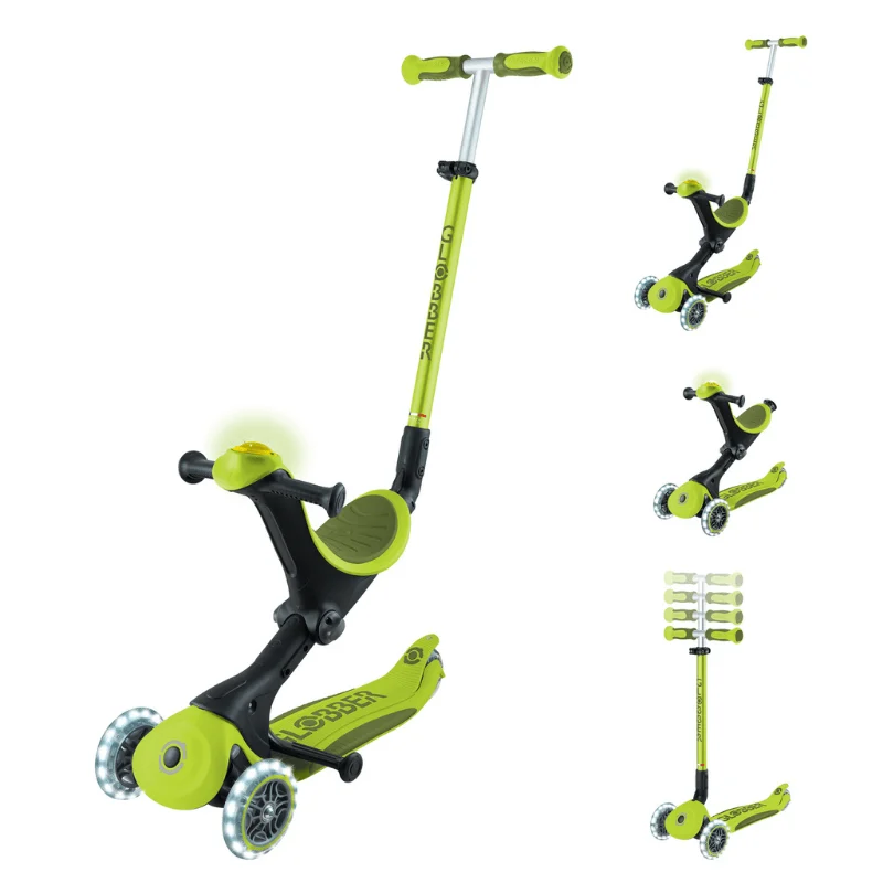 Globber Go Up Deluxe Işıklı Scooter // Yeşil