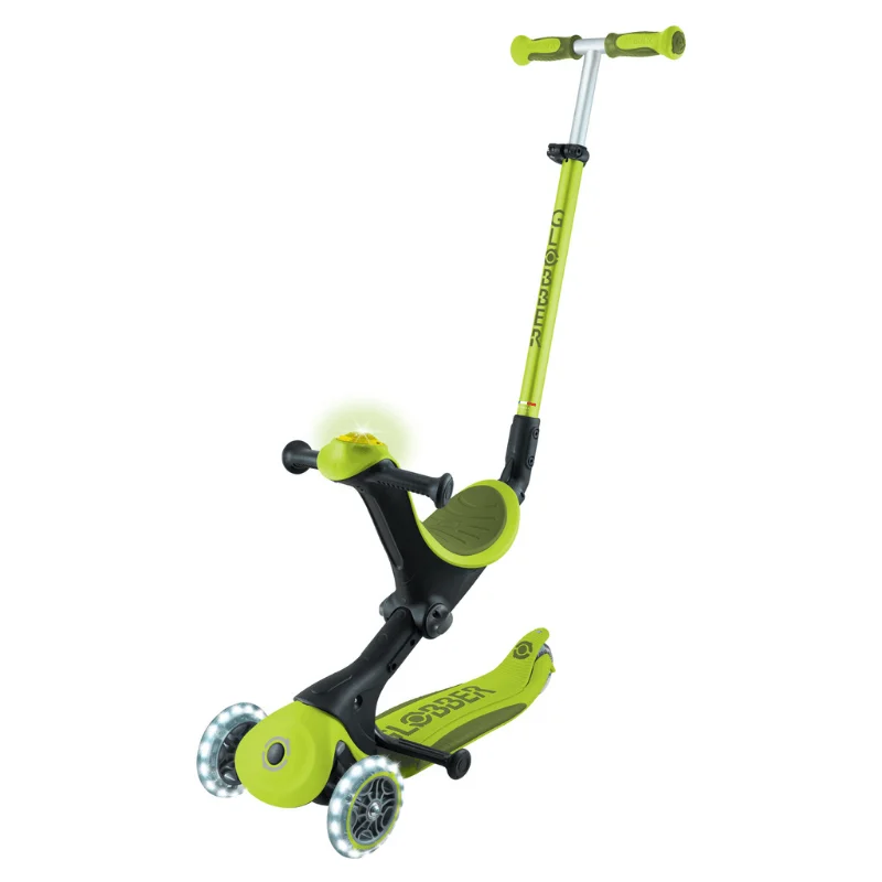 Globber Go Up Deluxe Işıklı Scooter // Yeşil