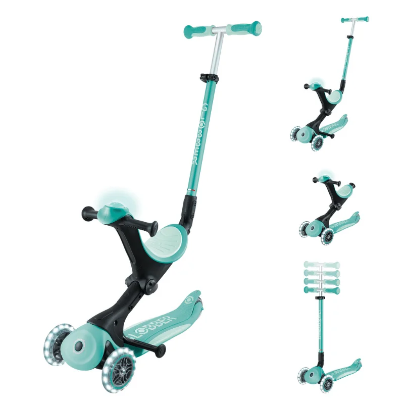 Globber Go Up Deluxe Işıklı Scooter // Mint Yeşili
