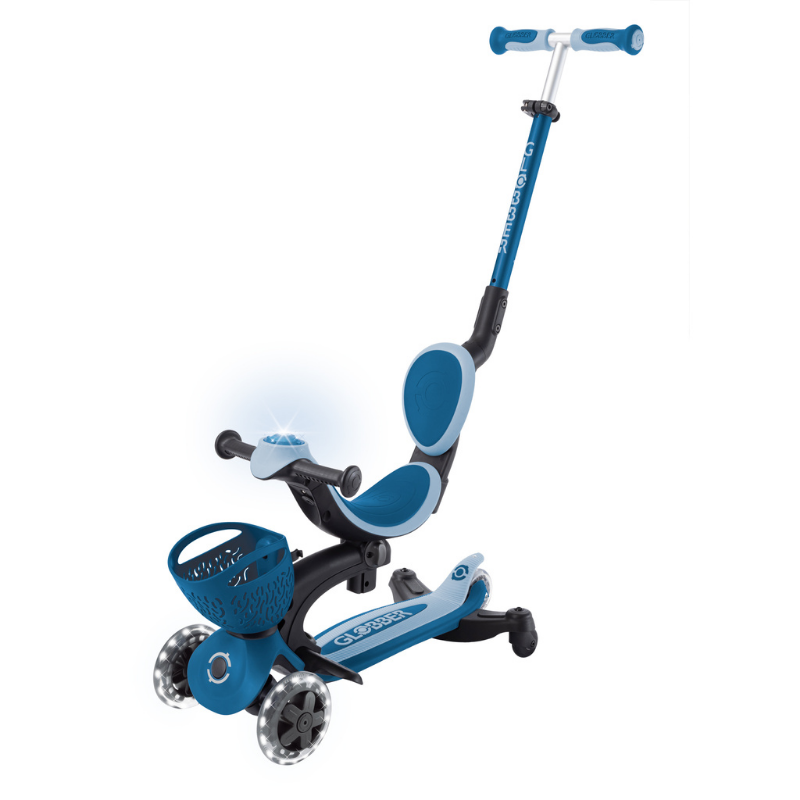 Globber Go Up Baby 360 Işıklı Scooter // Pastel Mavi