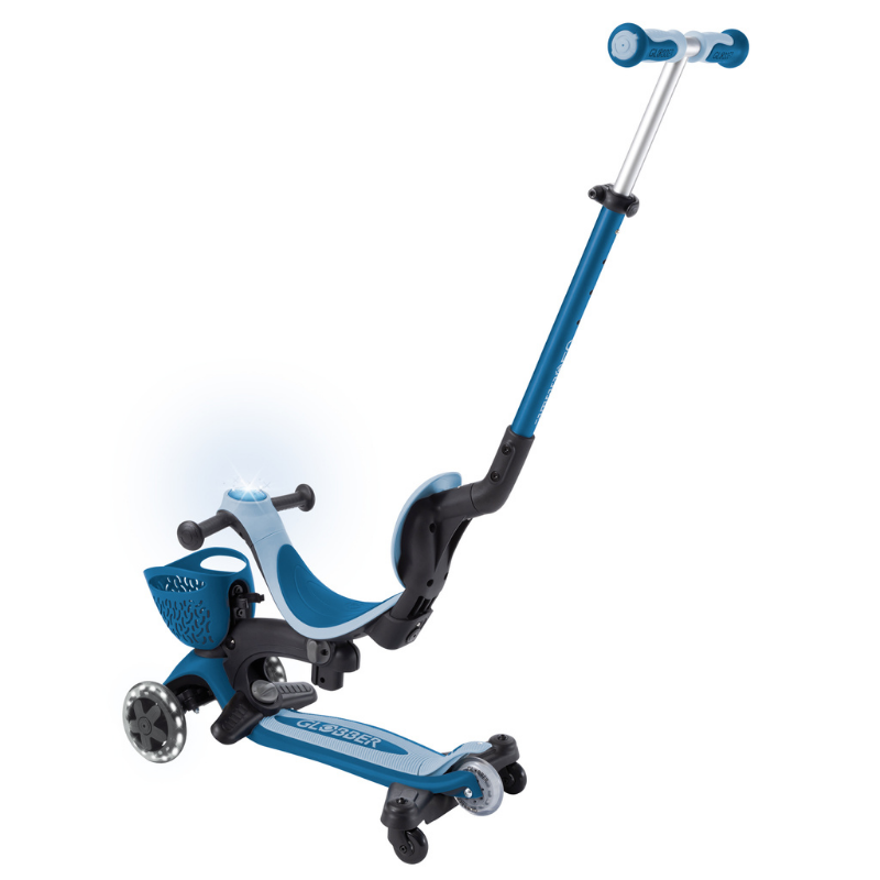 Globber Go Up Baby 360 Işıklı Scooter // Pastel Mavi