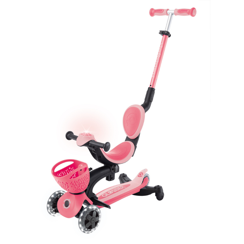 Globber Go Up Baby 360 Işıklı Scooter // Koyu Pastel Pembe