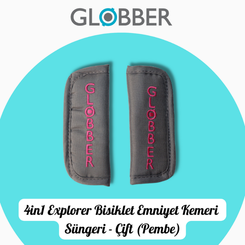 Globber 4in1 Explorer Bisiklet Yedek Parça // Çift Emniyet Kemeri Süngeri (Pembe)