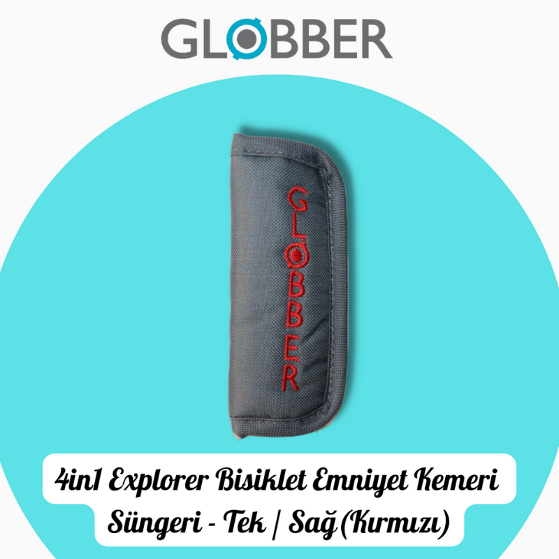 Globber 4in1 Explorer Bisiklet Yedek Parça // Tek Emniyet Kemeri Süngeri (Kırmızı)