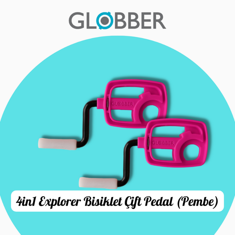 Globber 4in1 Explorer Bisiklet Yedek Parça // Çift Pedal (Pembe)