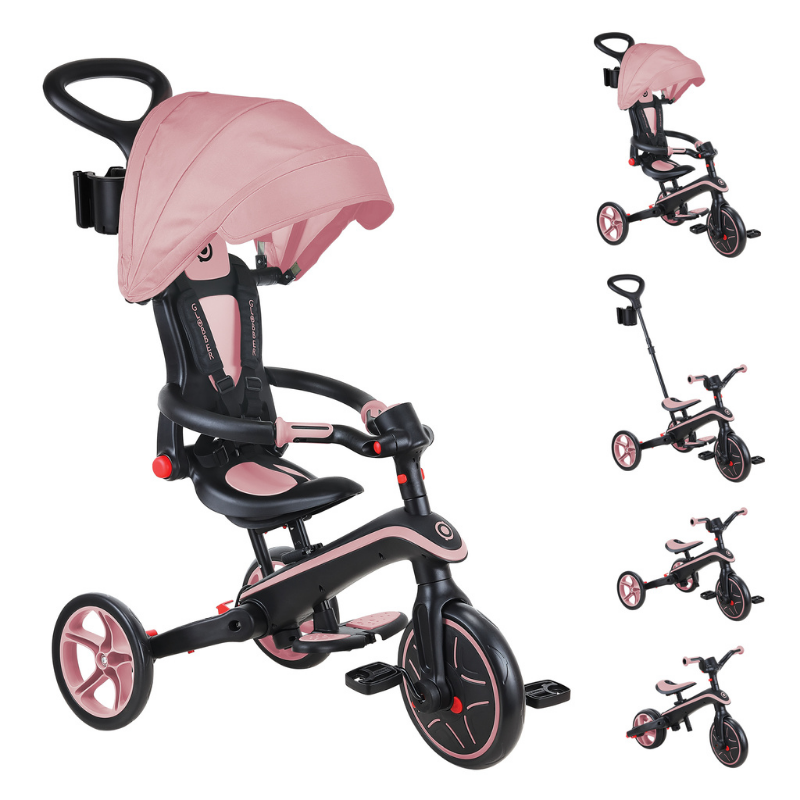 Globber Explorer 4in1 Katlanabilir Bisiklet // Pastel Pembe