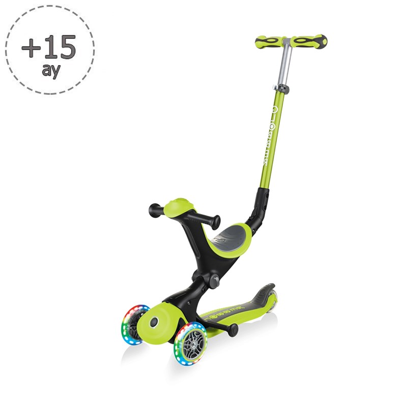 Globber Go Up Deluxe Işıklı Teker Scooter // Yeşil