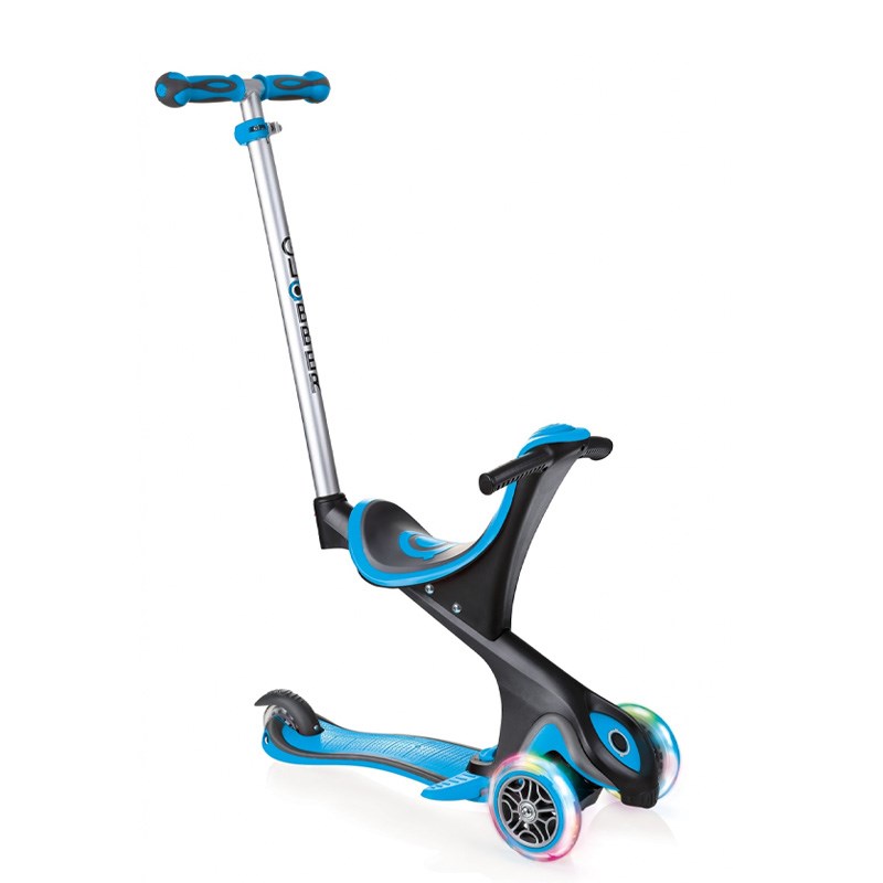 Globber Evo Comfort Işıklı Scooter //Mavi