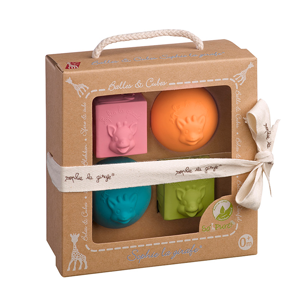 Sophie The Giraffe So Pure Kauçuk 2'şerli Top & Küp
