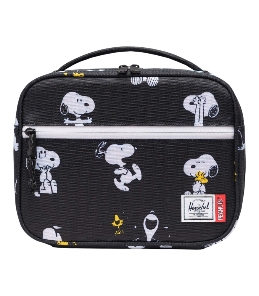 Herschel X Peanuts Pop Quiz Termal &Ccedil;anta // Snoopy and Woodstock Black
