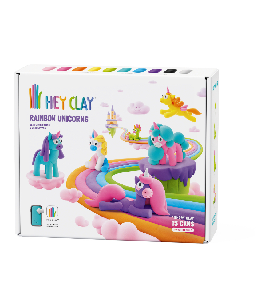 Hey Clay Hava ile Kuruyan Kil (15'li Kutu) // Rainbow Unicorns