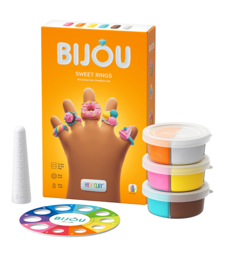 Hey Clay Hava ile Kuruyan Kil (3'lü Kutu) // Takılar - Tatlı Yüzükler