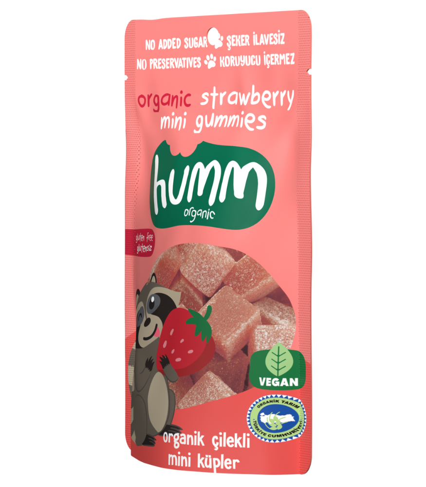 Humm Organic Çilekli Vegan Küpler
