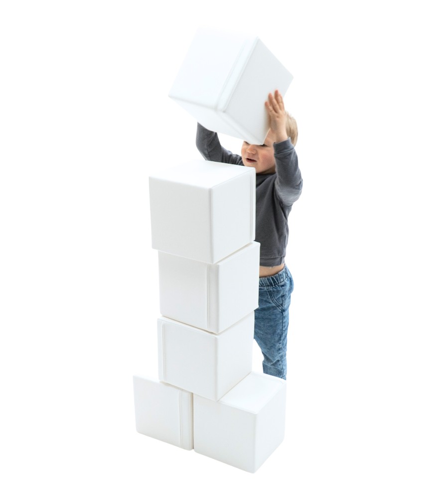 Iglu Yumuşak Blok Seti Mini K&uuml;p (6 Adet) // White
