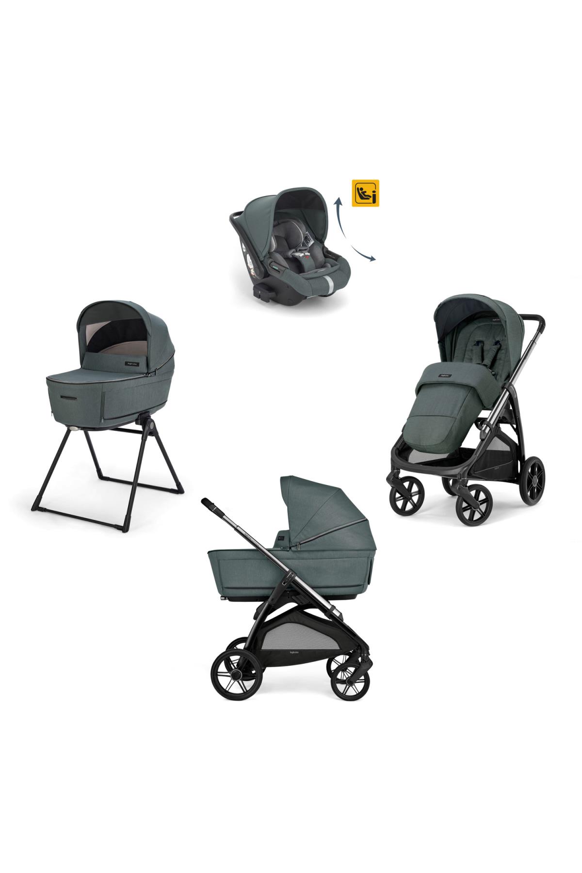 Inglesina Aptica XT Glam Bebek Arabası ve Darwin 4lü Set // Emerald Green