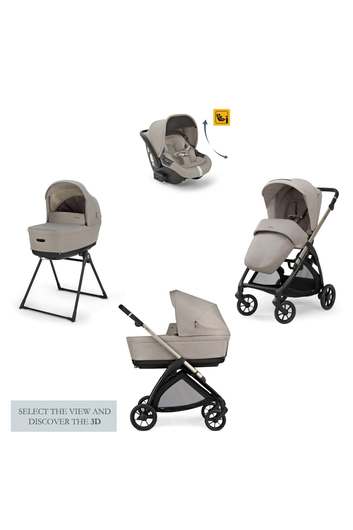 Inglesina Electa+ Bebek Arabası ve Darwin 4lü Set // Battery Beige