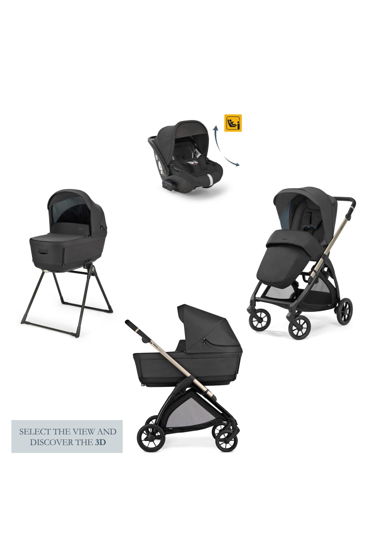 Inglesina Electa+ Bebek Arabası ve Darwin 4lü Set // Upper Black