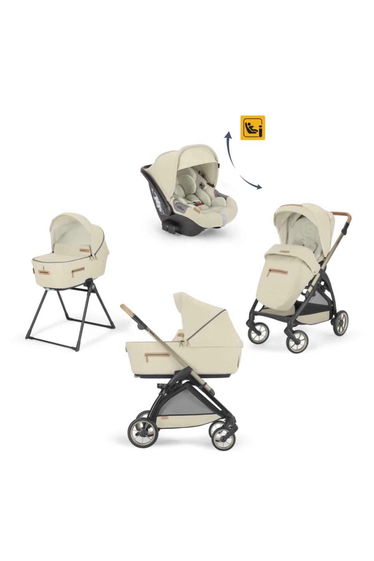 Inglesina Electa Element Organik Özel Seri Bebek Arabası ve Darwin 4lü Set // Pure Ecru