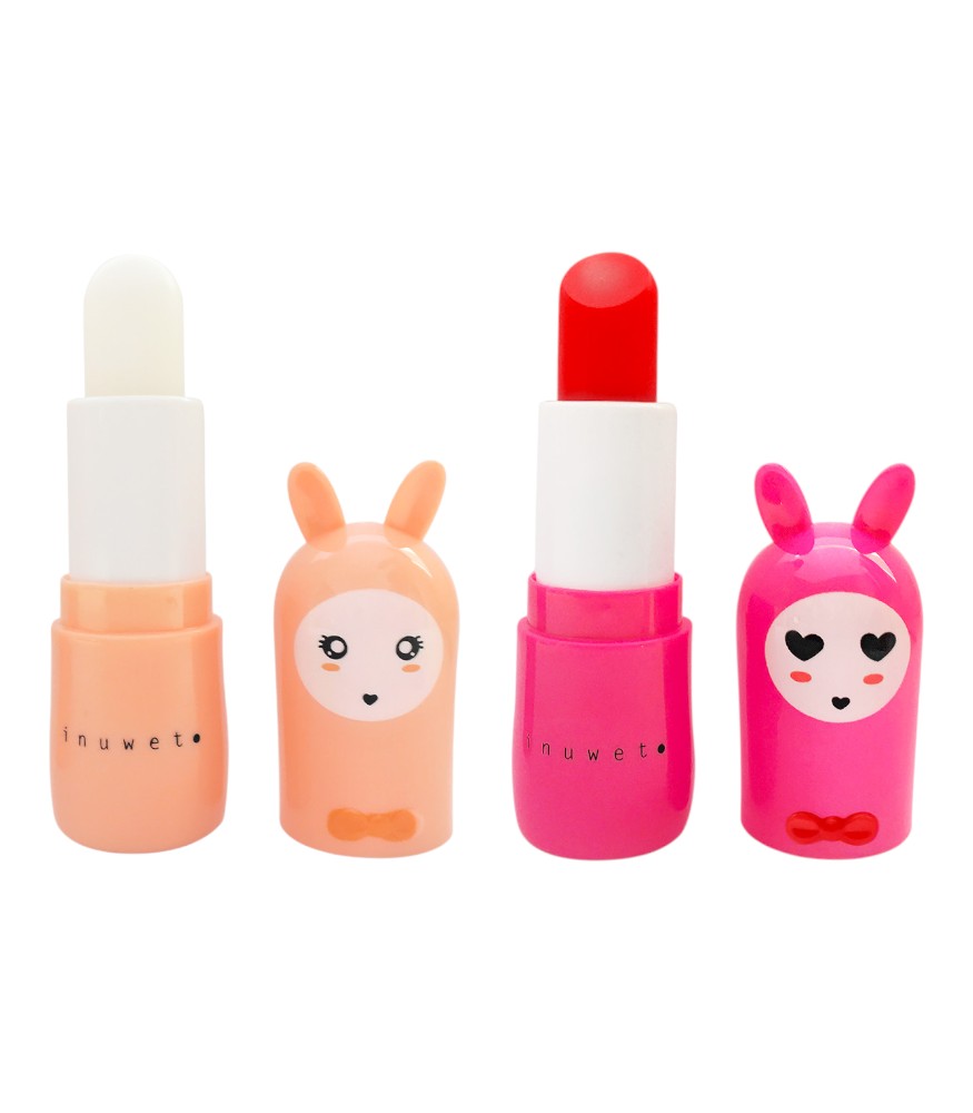 Inuwet Duo Glitter Lip Balm Dudak Nemlendirici Set // Vanilya-Hindistan Cevizi - Kiraz Aromalı
