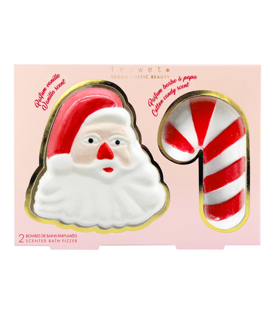 Inuwet Banyo Bombası Seti // Noel Baba ve Baston Şeker