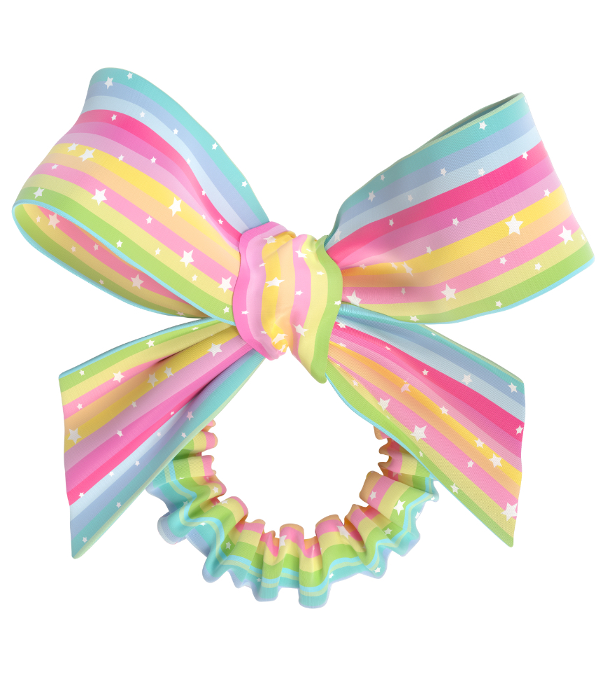 Invisibobble Sprunchie Slim W Bow Sa&ccedil; Tokası // Let&lsquo;s Chase Rainbows