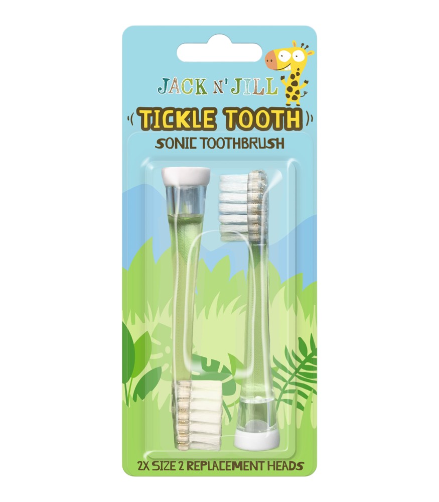 Jack N' Jill Tickle Tooth Sonic Diş Fır&ccedil;ası Yedek Başlık (2 Adet)