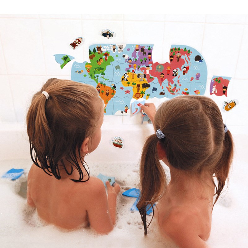 Janod Puzzle / Suya Dayanıklı Dünya Haritası (28 Parça)