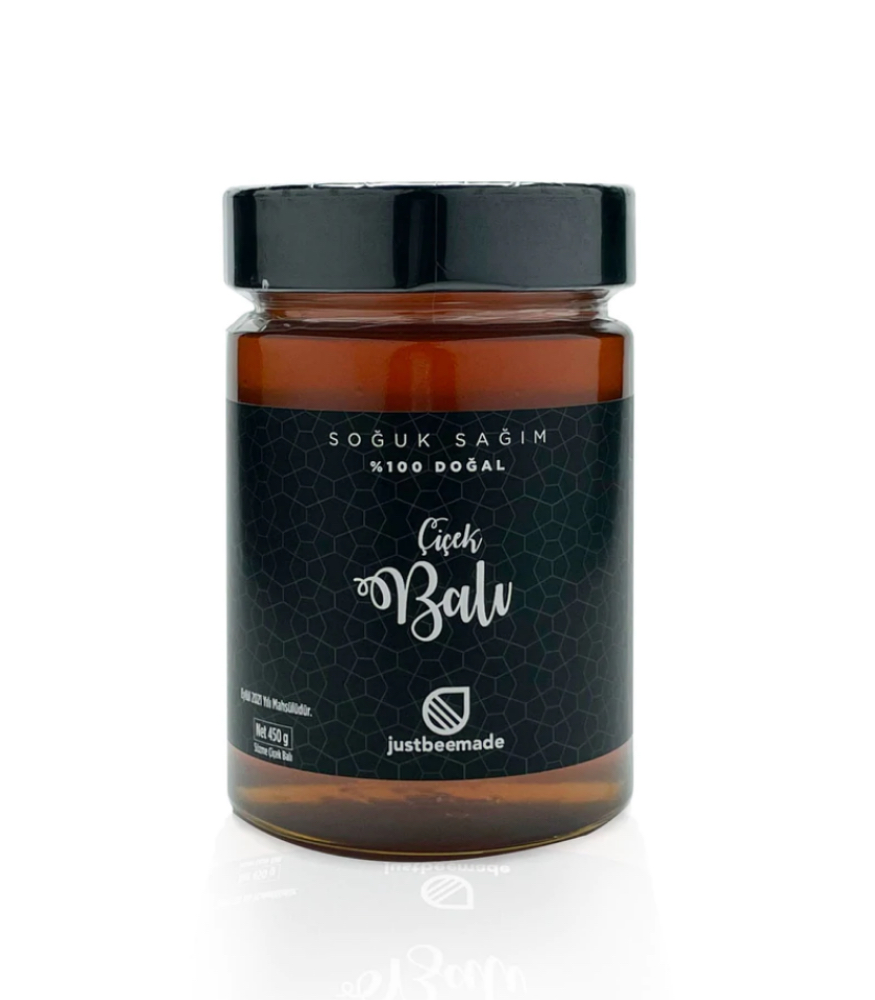 Justbeemade Doğal Süzme Çiçek Balı (450 gr)
