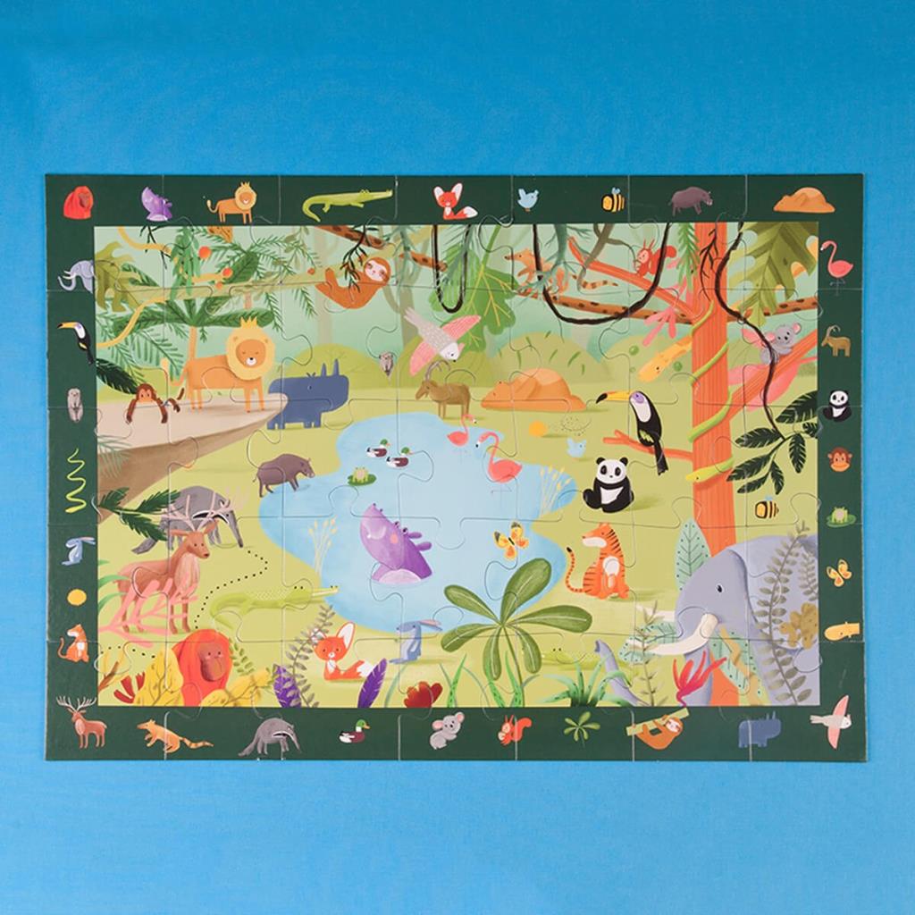 Kidmosfer Ara-Bul Puzzle (Yapboz) - Orman Hayvanları 35 Parça