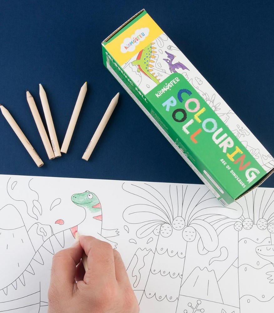 Kidsmosfer Boyama Rulosu Colouring Roll / Age Of Dinosaurs