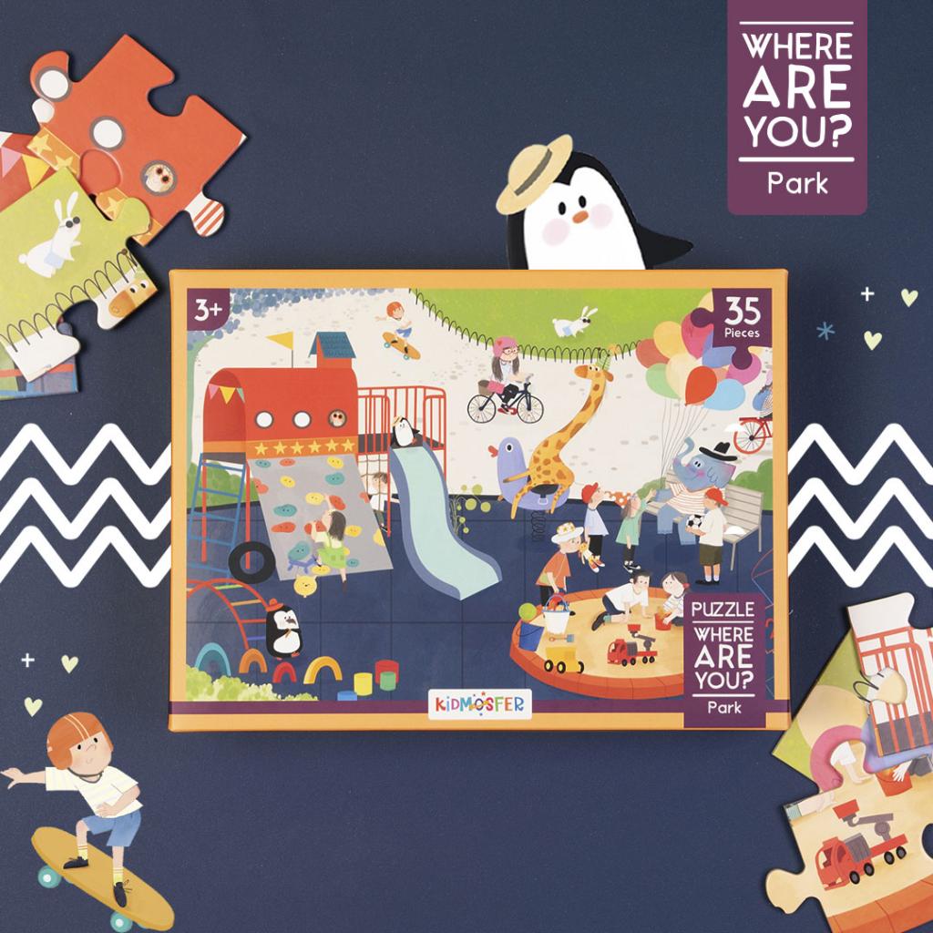 Kidmosfer Where Are You / Neredesin / Park Puzzle (Yapboz) / 35 Parça 3+ Yaş  